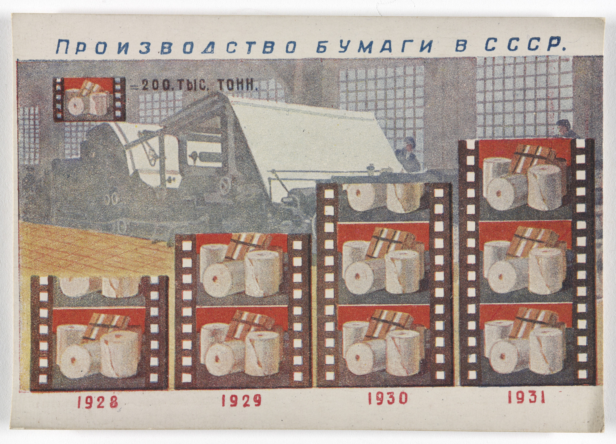 Unknown Artists. Dognat' i peregnat' v tekhniko-ekonomicheskom otnoshenii peredovye kapitalisticheskie strany v 10 let. 70 kartinnye diagrammna otkrytkakh (To Catch up with and Surpass the Leading Capitalist Countries in Technical and Economic Affairs in 10 Years. 70 Pictorial Diagrams on Postcards). 1931