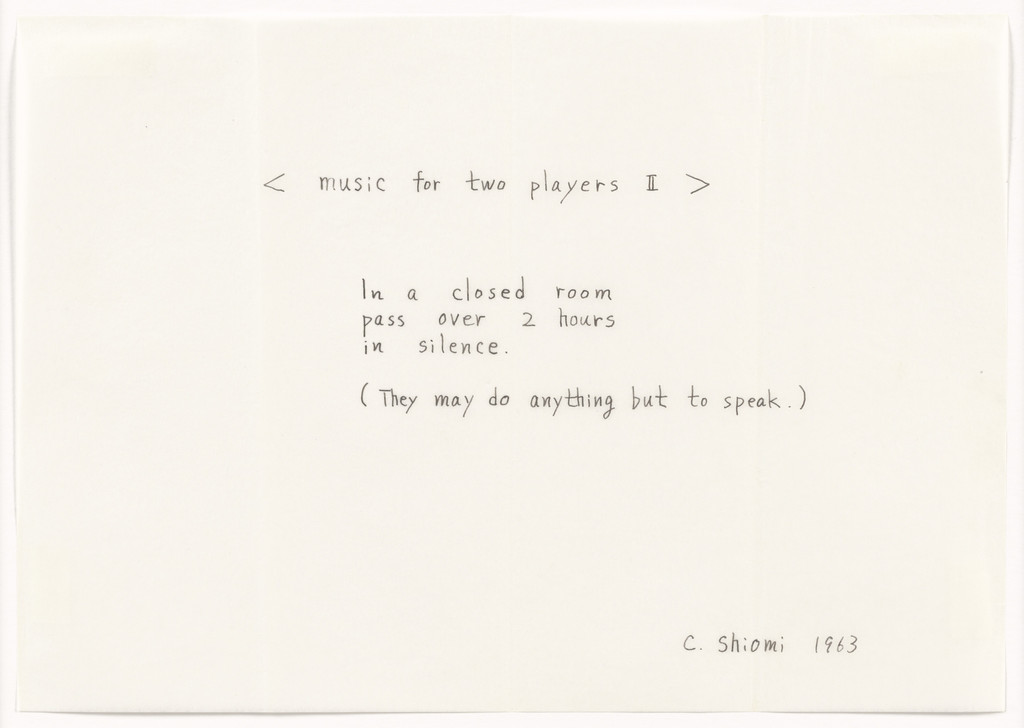 < music for two players II >