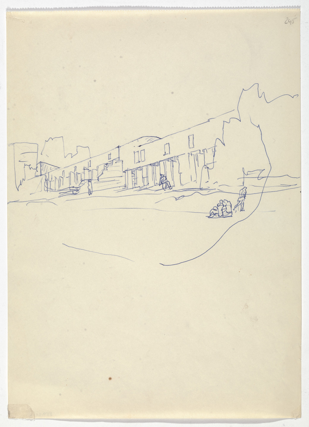 Álvaro Siza. SAAL S. Victor Social Housing, Porto, Portugal (Perspective sketch). 1974-1977