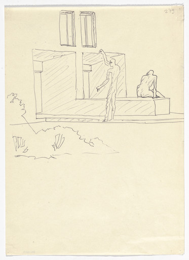 Álvaro Siza. SAAL S. Victor Social Housing, Porto, Portugal (Perspective sketch with figures). 1974-1977