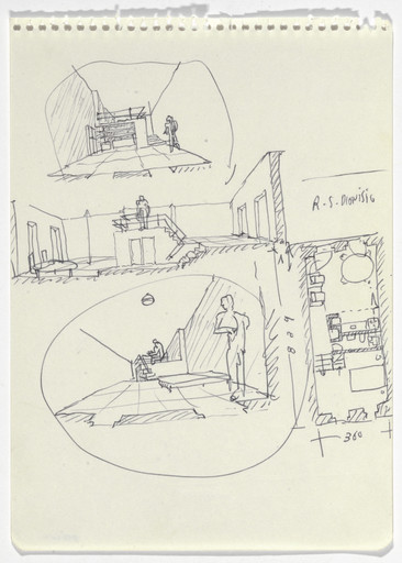 Álvaro Siza. SAAL S. Victor Social Housing, Porto, Portugal (Plan and perspective sketches). 1974-1977