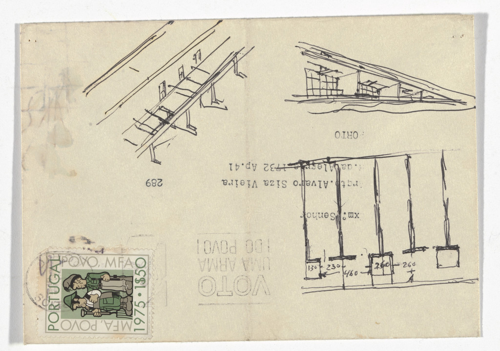 SAAL S. Victor Social Housing, Porto, Portugal (Plan and perspective sketches)