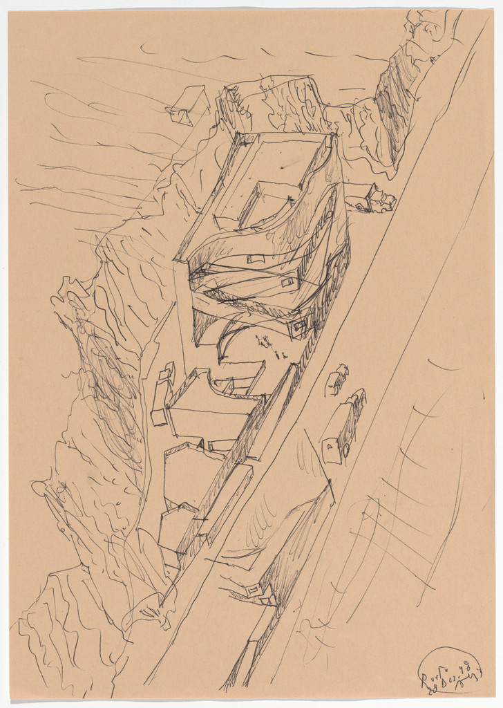 Iberê Camargo Museum, Porto Alegre, Brazil (Aerial perspective sketch)