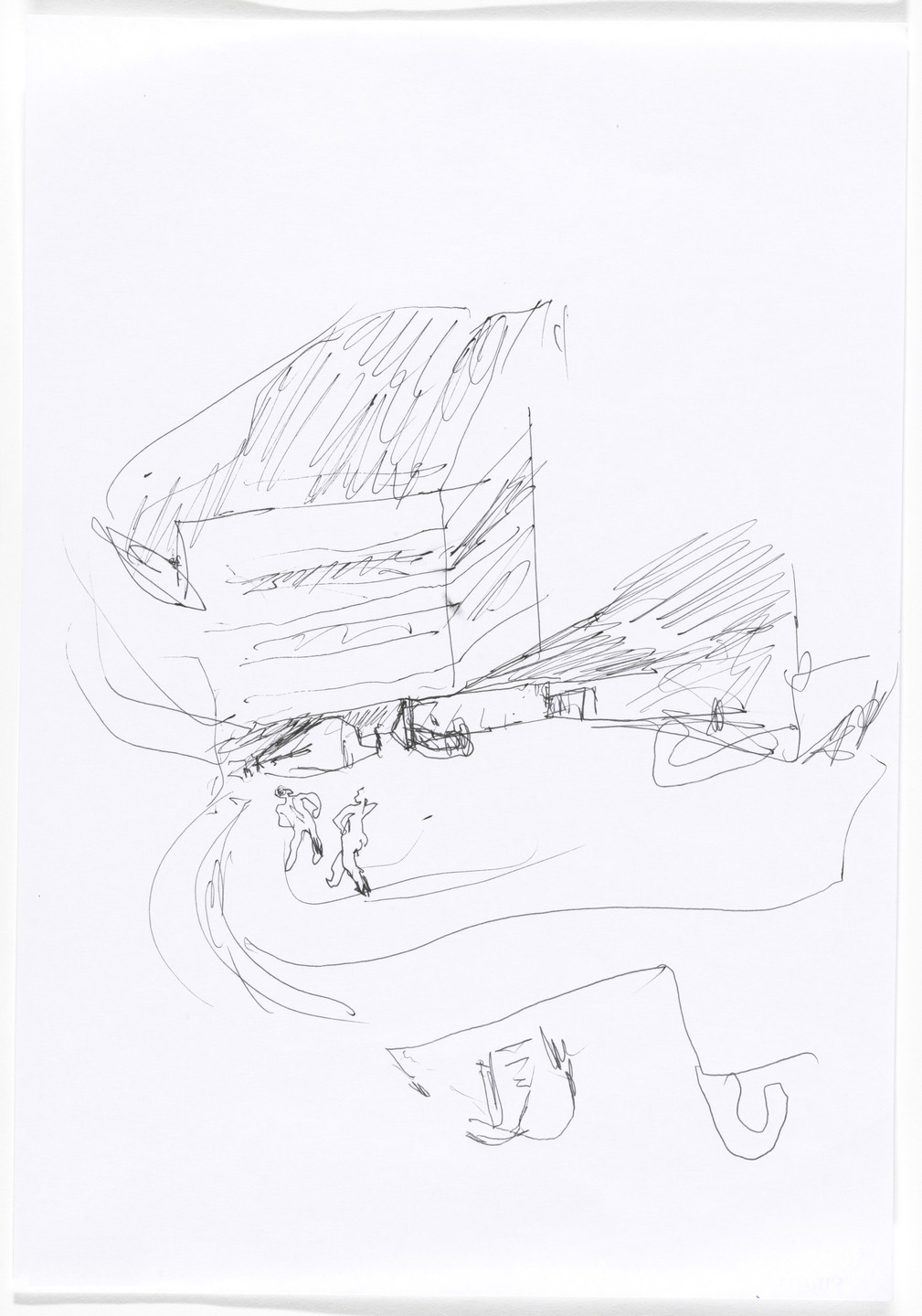 Álvaro Siza. Iberê Camargo Museum, Porto Alegre, Brazil (Perspective sketch). 1998–2008