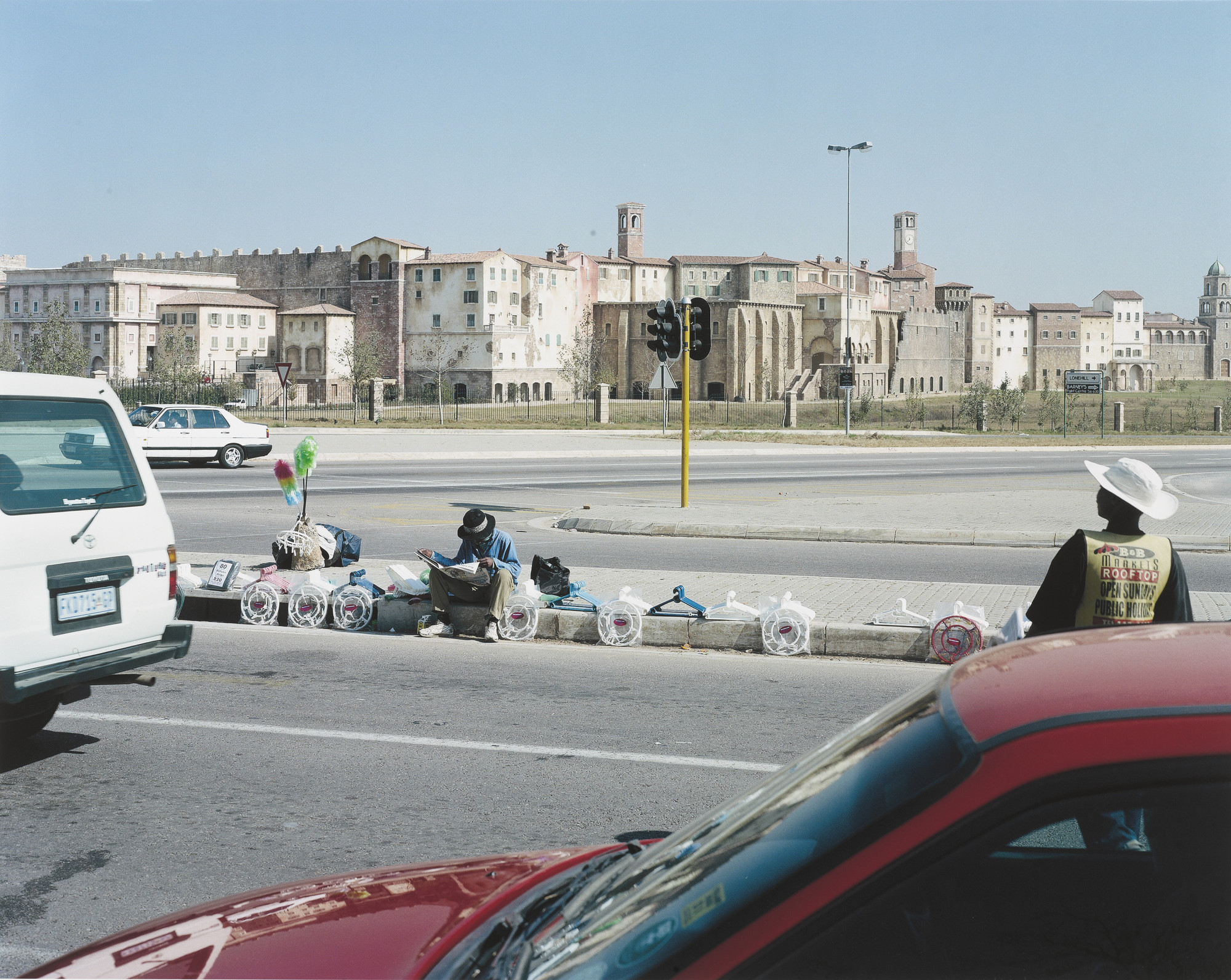 David Goldblatt. Street Traders and Montecasino, Fourways, Johannesburg