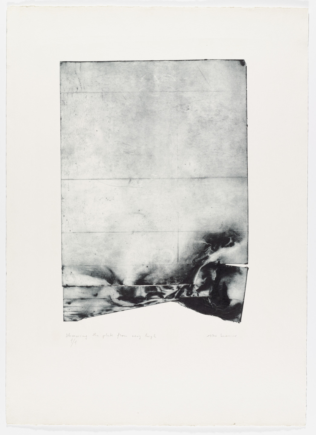 Dóra Maurer. Throwing the Plate from Very High. 1970