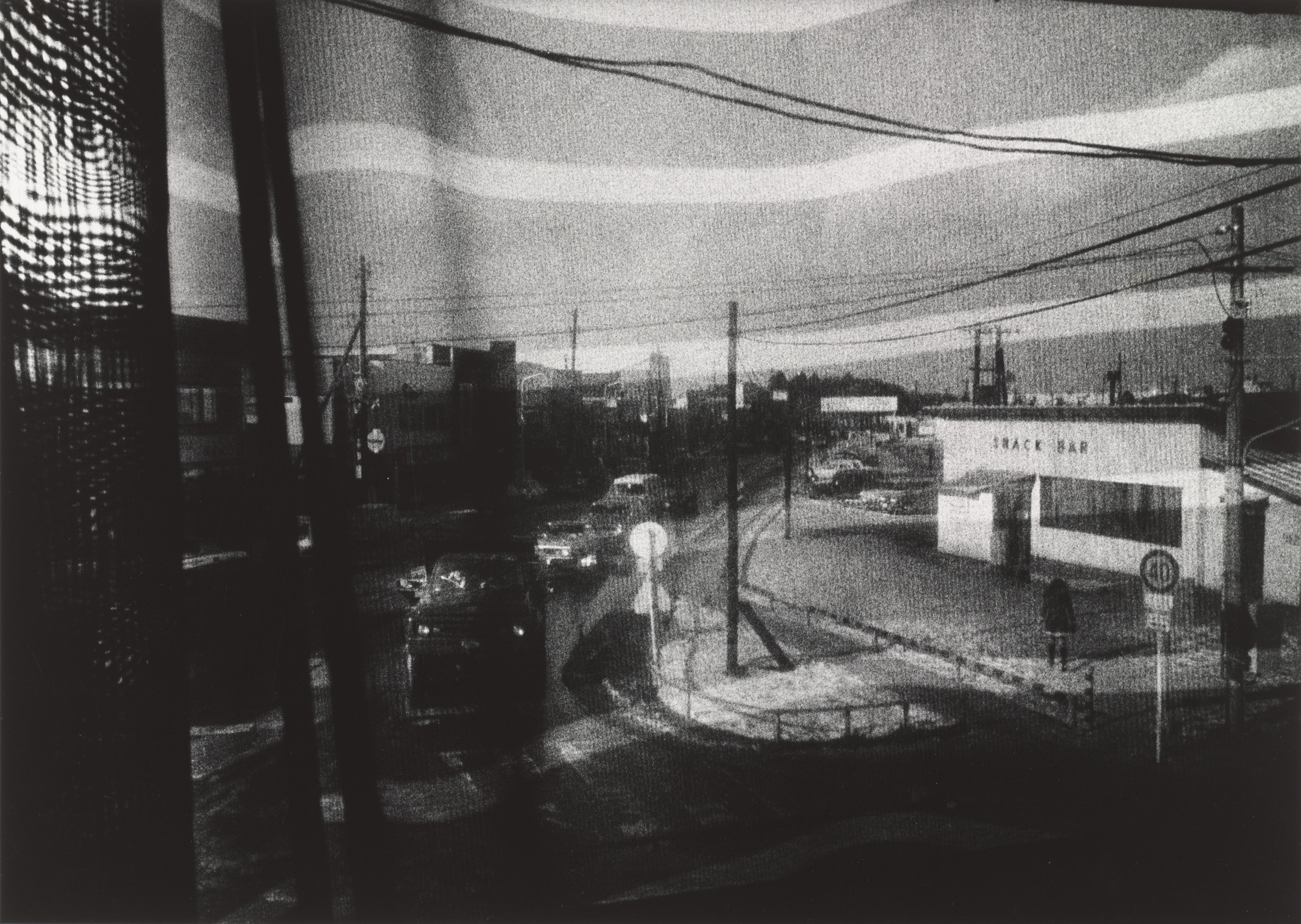 Daidō Moriyama (森山 大道). Street Scene Through a Window, Misawa