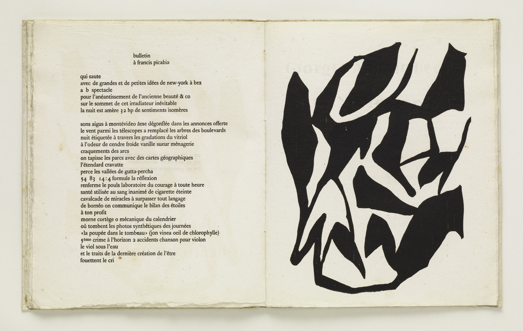 Jean (Hans) Arp. Plate (folio 28) from Cinéma calendrier du coeur abstrait, maisons ( Cinema Calendar of the Abstract Heart, Houses )