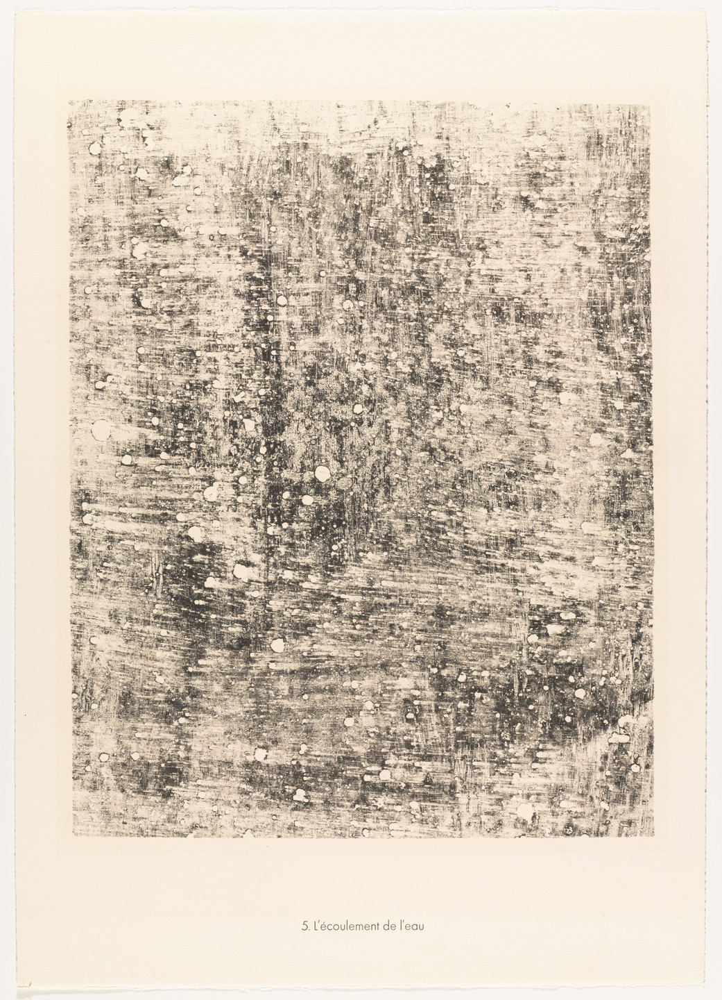 Jean Dubuffet. The Flow of Water (L'écoulement de l'eau) from the portfolio Waters, Stones, Sand (Eaux, Pierres, Sable) from Phenomena (Les Phénomènes). 1959