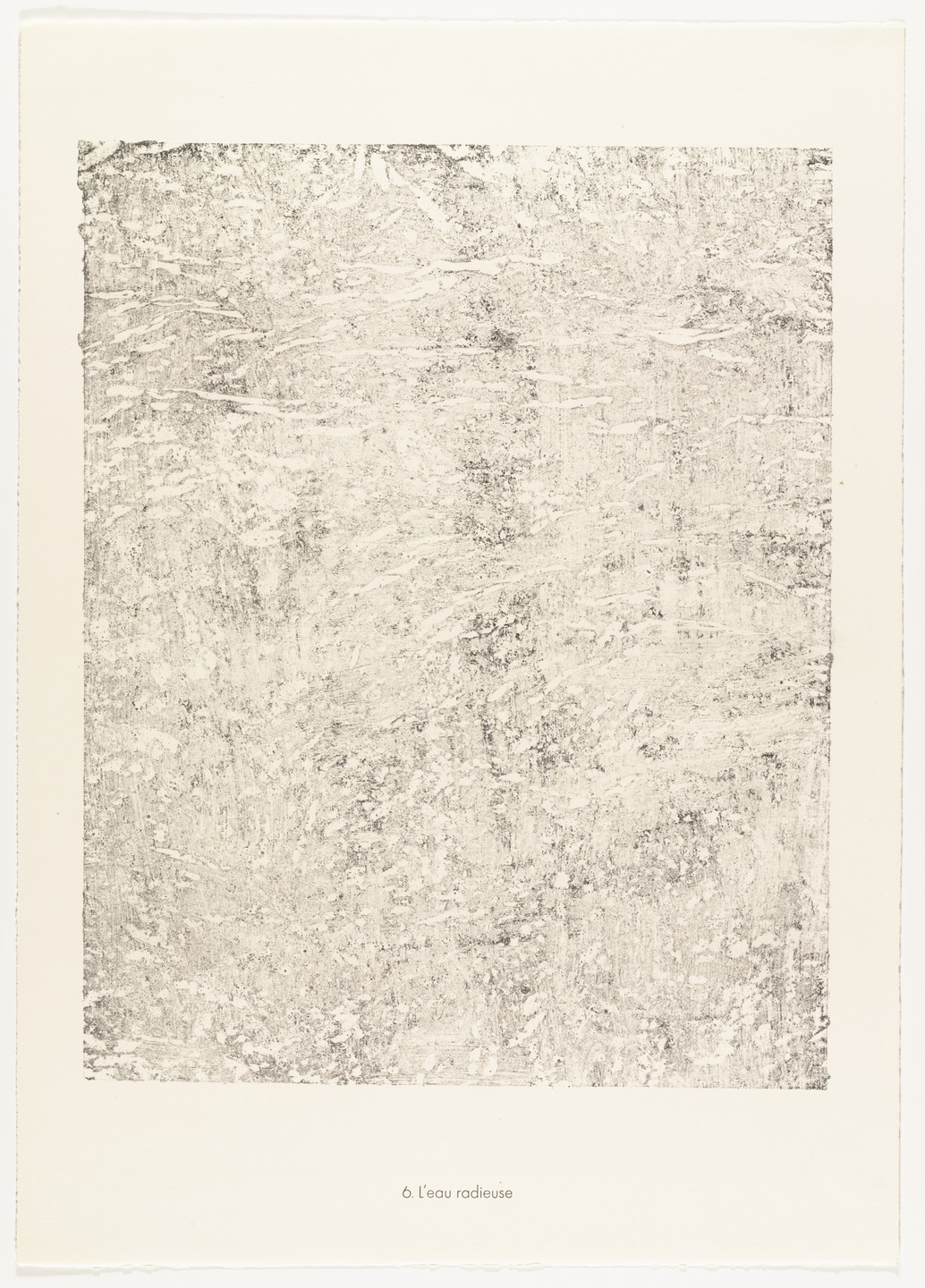 Jean Dubuffet. Radiant Water (L'eau radieuse) from the portfolio Waters, Stones, Sand (Eaux, Pierres, Sable) from Phenomena (Les Phénomènes). 1959