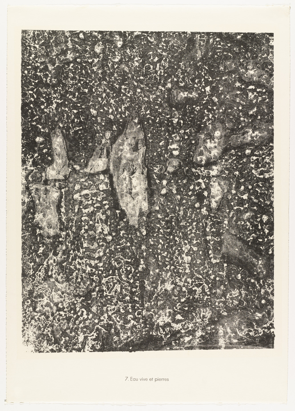 Jean Dubuffet. Live Water and Stones (Eau vive et pierres) from the portfolio Waters, Stones, Sand (Eaux, Pierres, Sable) from Phenomena (Les Phénomènes). 1959