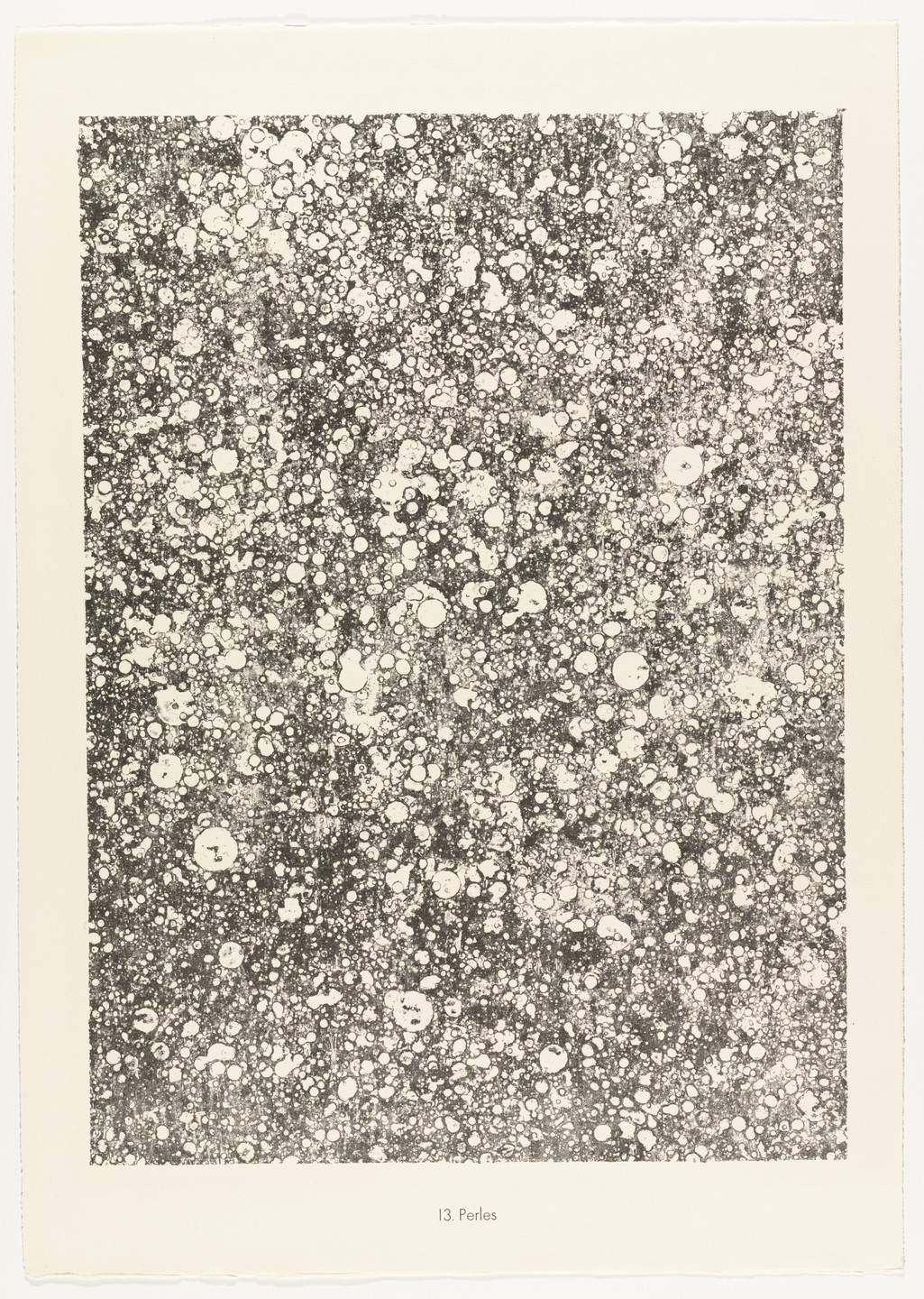 Jean Dubuffet. Pearls (Perles) from the portfolio Waters, Stones, Sand (Eaux, Pierres, Sable) from Phenomena (Les Phénomènes). 1959