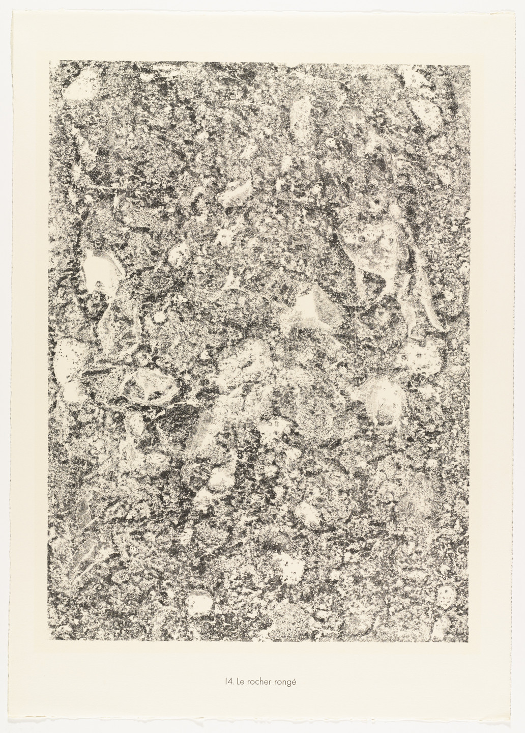 Jean Dubuffet. The Corroded Rock (Le rocher rongé) from the portfolio Waters, Stones, Sand (Eaux, Pierres, Sable) from Phenomena (Les Phénomènes). 1959