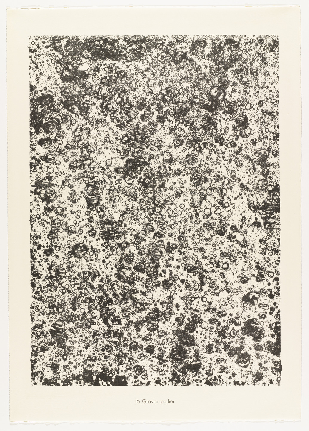 Jean Dubuffet. Beaded Gravel (Gravier perlier) from the portfolio Waters, Stones, Sand (Eaux, Pierres, Sable) from Phenomena (Les Phénomènes). 1959