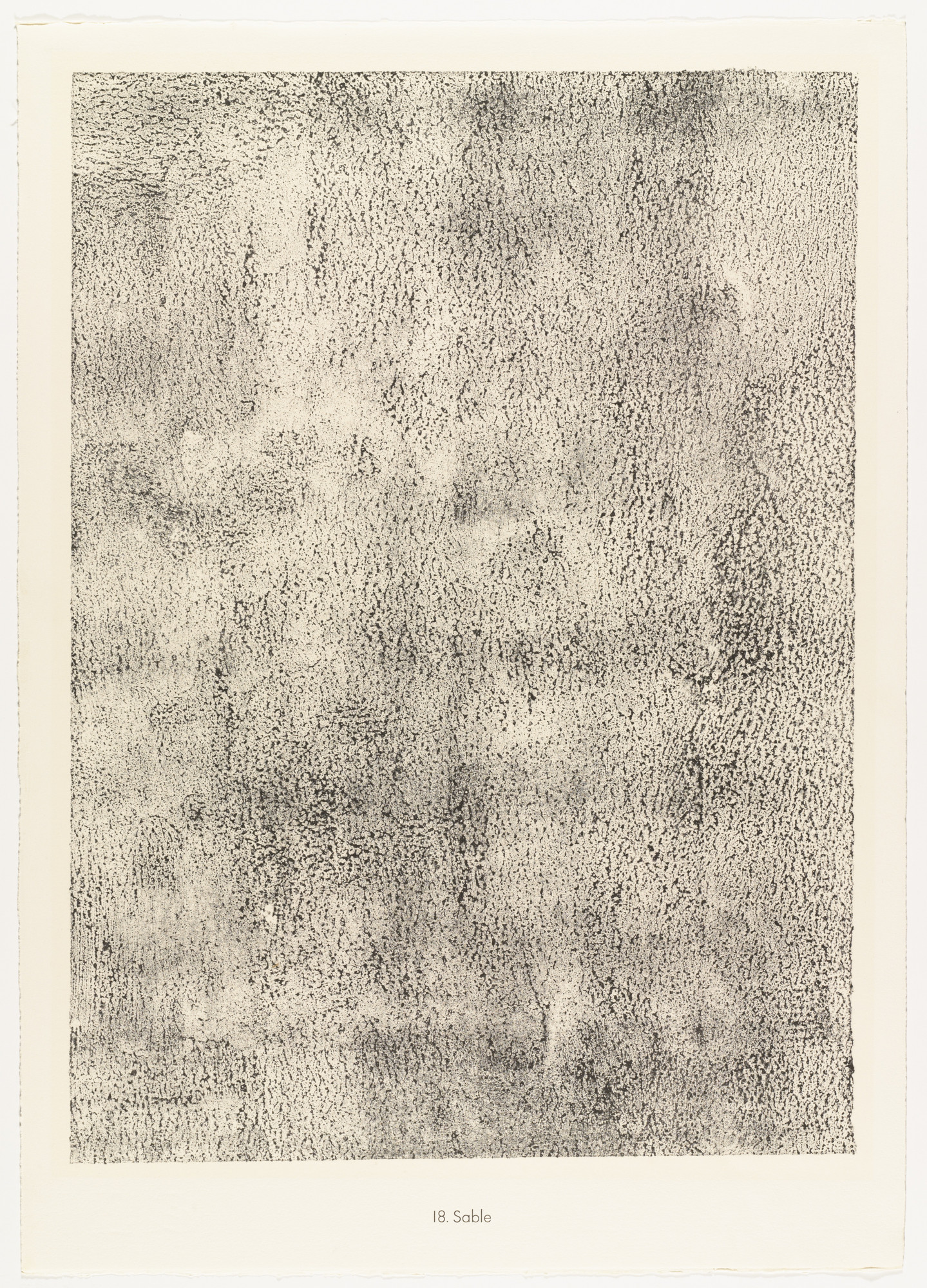 Jean Dubuffet. Sand ( Sable ) from the portfolio Waters, Stones, Sand ( Eaux, Pierres, Sable ) from Phenomena ( Les Phénomènes )