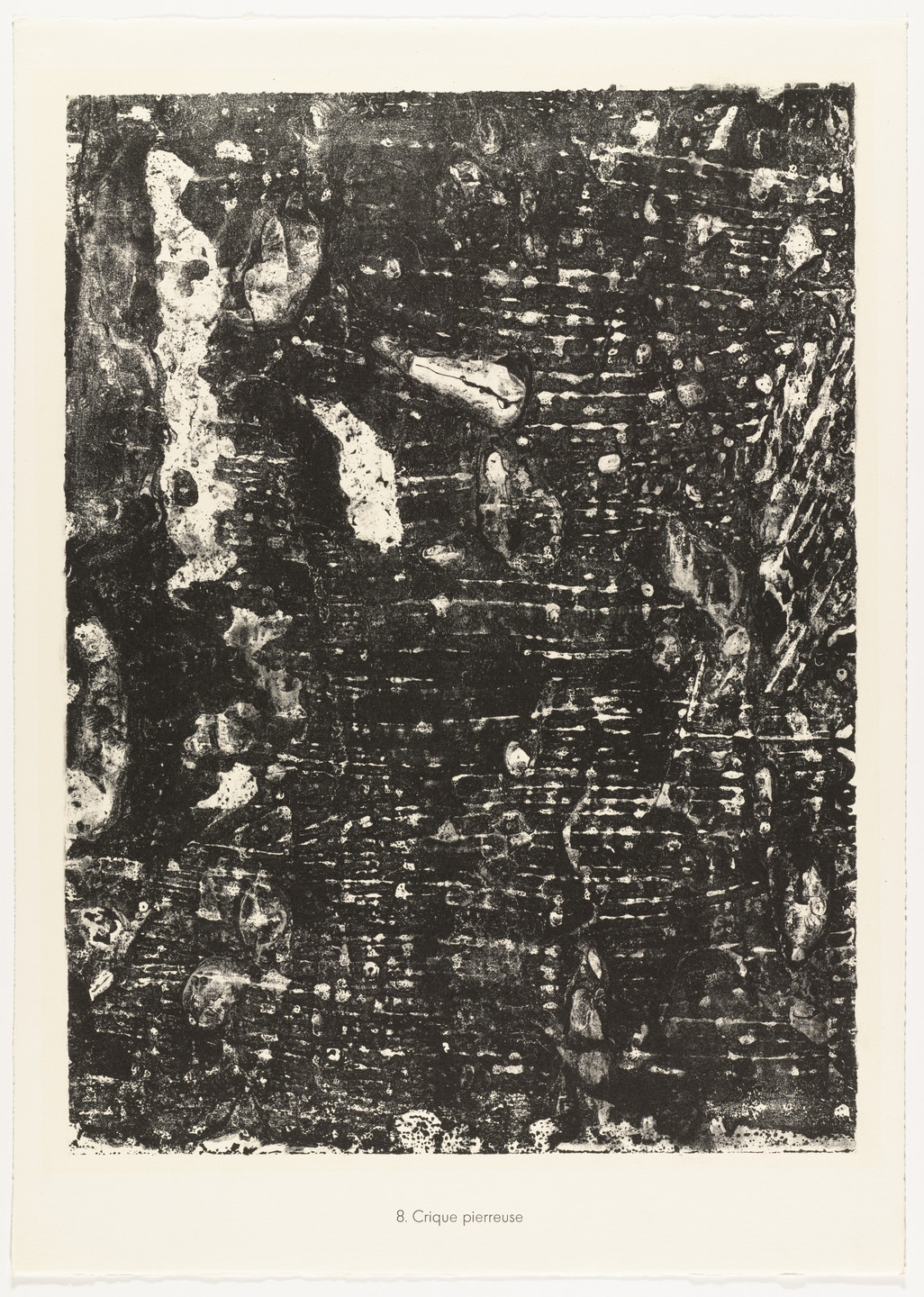 Jean Dubuffet. Stony Creek (Crique pierreuse) from the portfolio Waters, Stones, Sand (Eaux, Pierres, Sable) from Phenomena (Les Phénomènes). 1959
