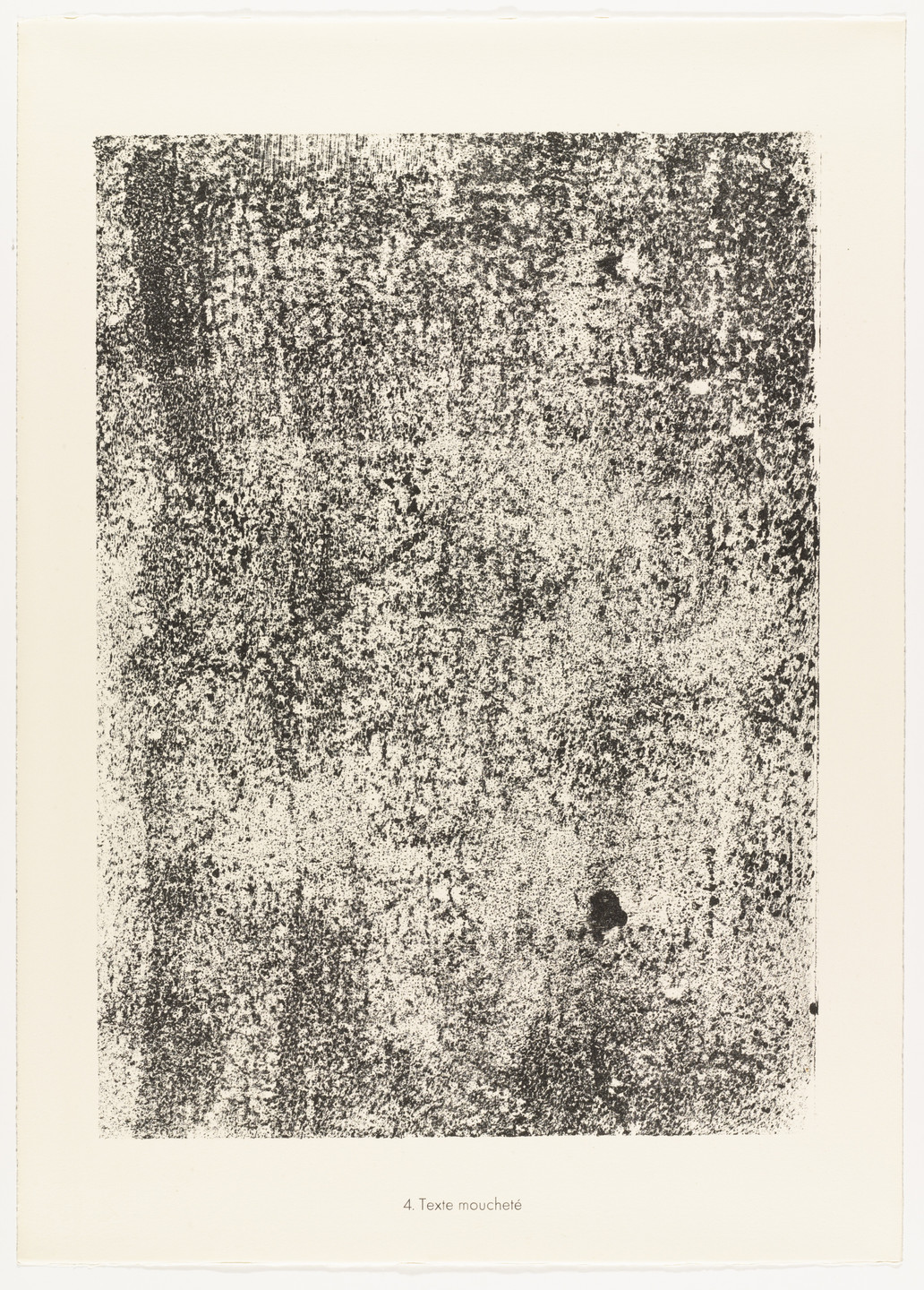 Jean Dubuffet. Mottled Matter (Texte moucheté) from the portfolio Sites and Paths (Sites et chaussées) from Phenomena (Les Phénomènes). 1959