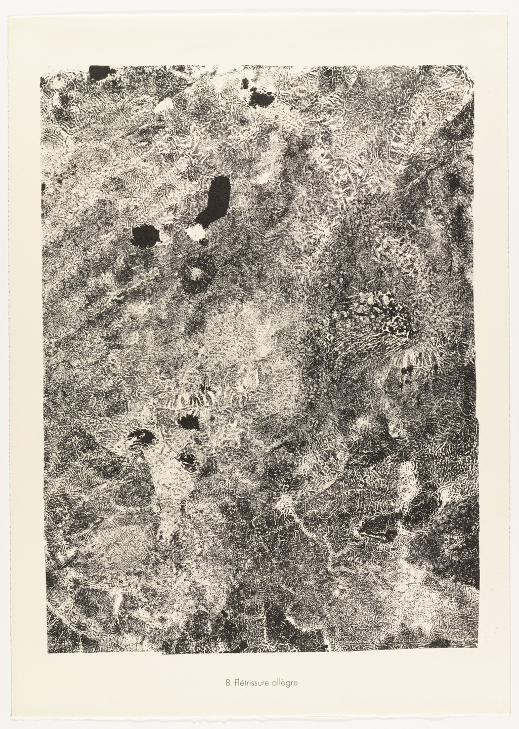 Jean Dubuffet. Lively Blot (Flétrissure allègre) from the portfolio Sites and Paths (Sites et chaussées) from Phenomena (Les Phénomènes). 1959