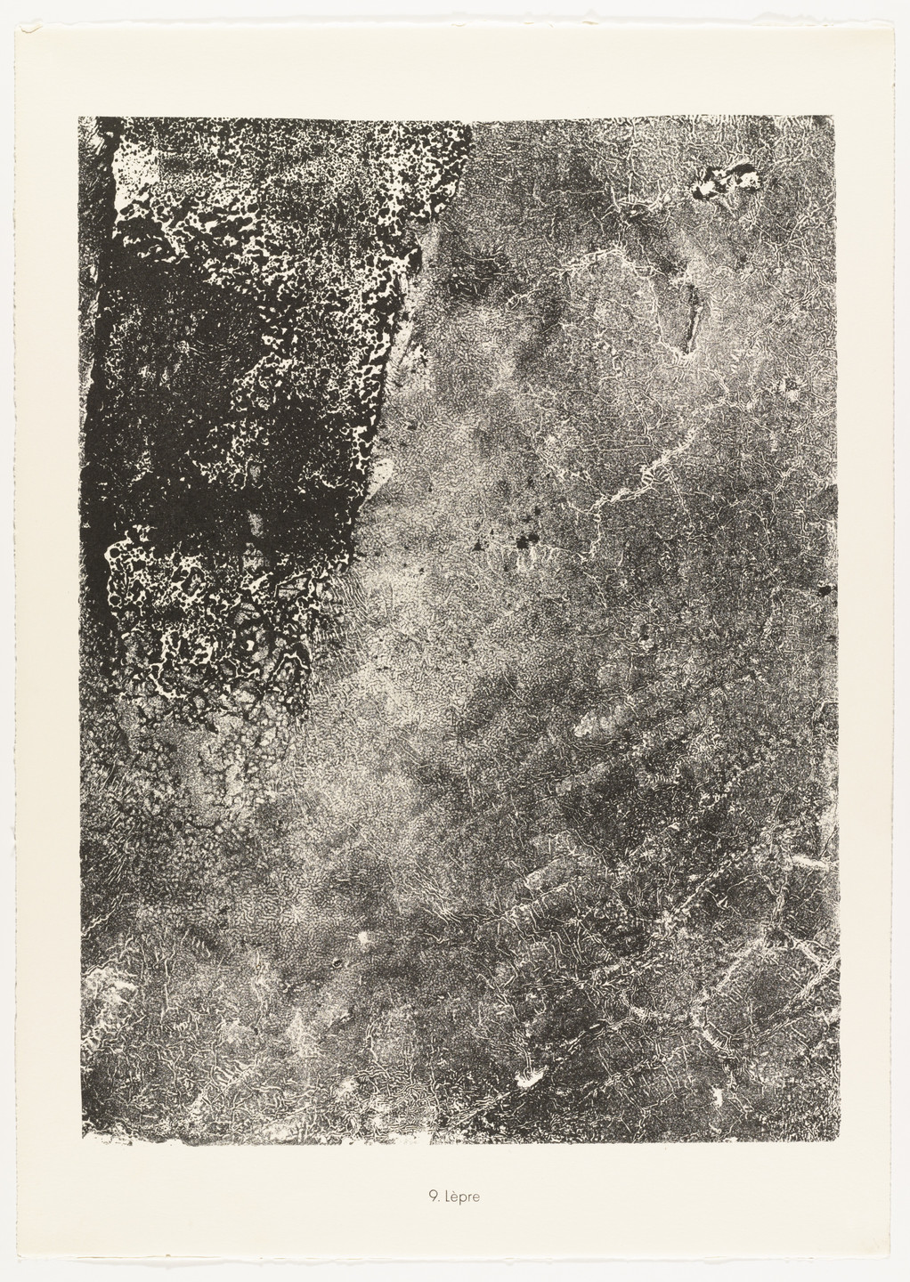 Jean Dubuffet. Leper (Lèpre) from the portfolio Sites and Paths (Sites et chaussées) from Phenomena (Les Phénomènes). 1959