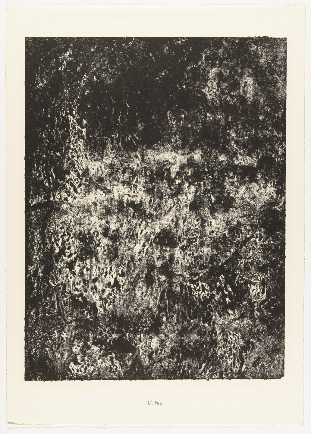 Jean Dubuffet. Fire (Feu) from the portfolio Sites and Paths (Sites et chaussées) from Phenomena (Les Phénomènes). 1959