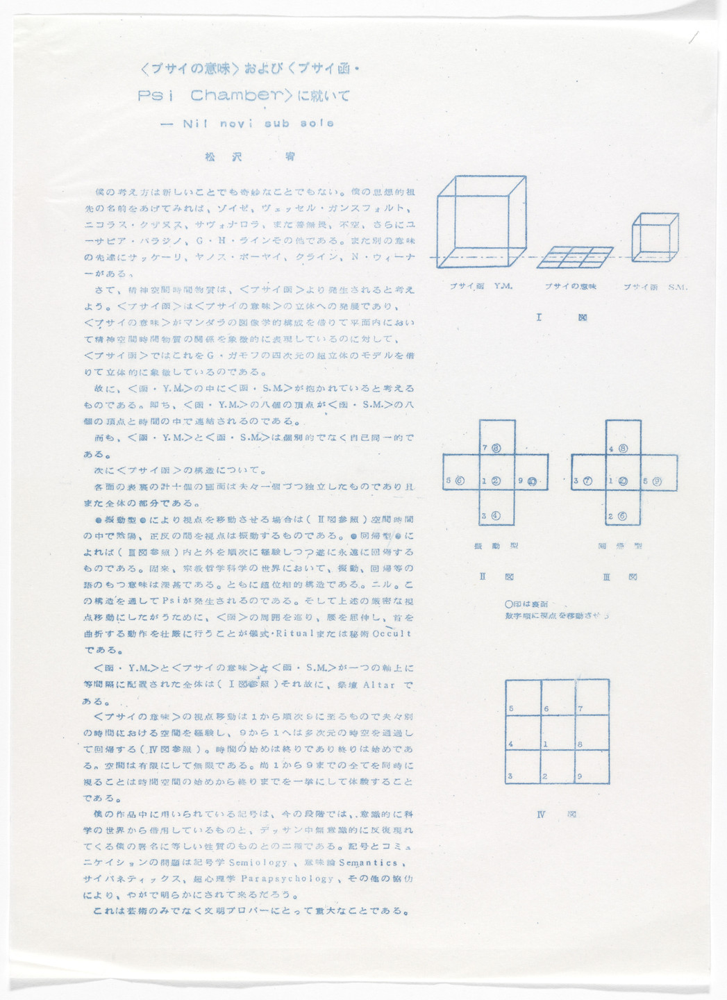 Yutaka Matsuzawa On Meaning Of Psi And Psi Chamber From The Whole Works 1961 Moma Yutaka Matsuzawa On Meaning Of Psi And Psi Chamber From The Whole Works 1961 Moma