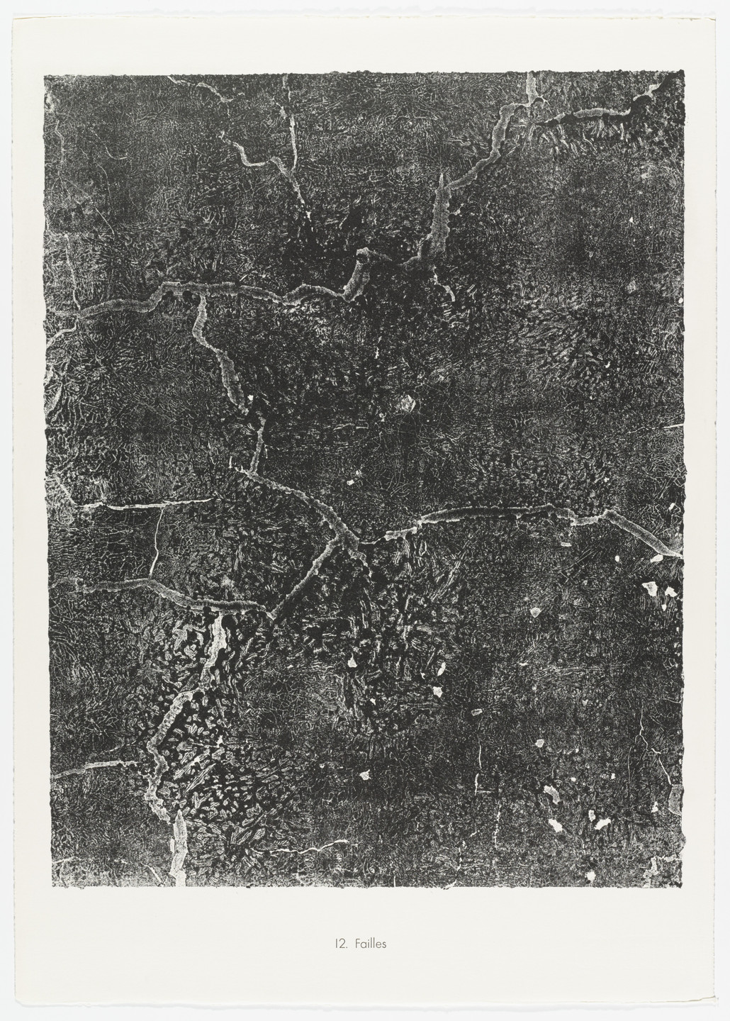 Jean Dubuffet. Faults (Failles) from the portfolio Territories (Territoires) from Phenomena (Les Phénomènes). 1959