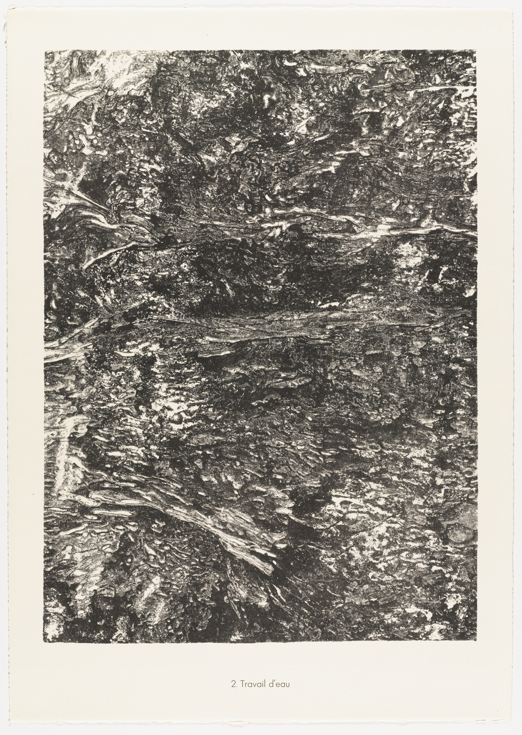 Jean Dubuffet. Water Work (Travail d'eau) from the portfolio Waters, Stones, Sand (Eaux, Pierres, Sable) from Phenomena (Les Phénomènes). 1959