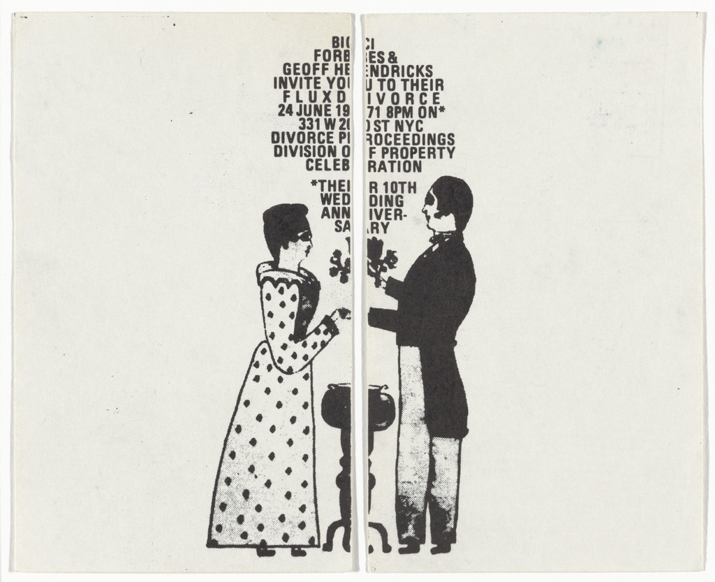 Invitation for Fluxdivorce, 331 West 20th Street, New York, June 24, 1971