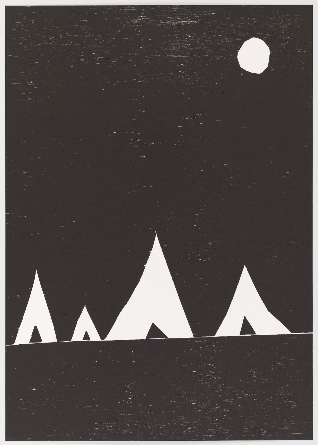 David Shrigley. Untitled (Four tents) from an untitled portfolio. 2008
