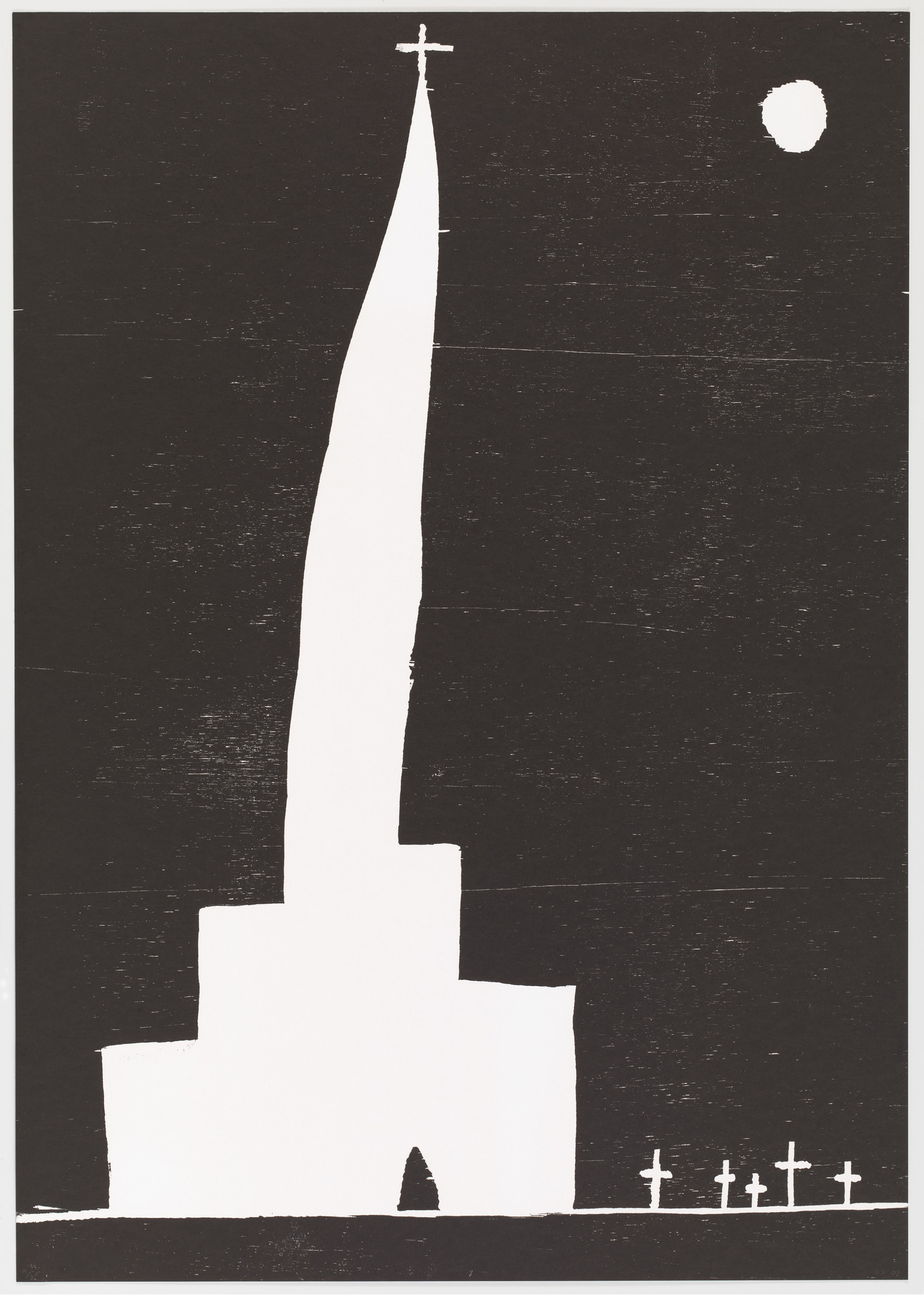 David Shrigley. Untitled (Graveyard) from an untitled portfolio