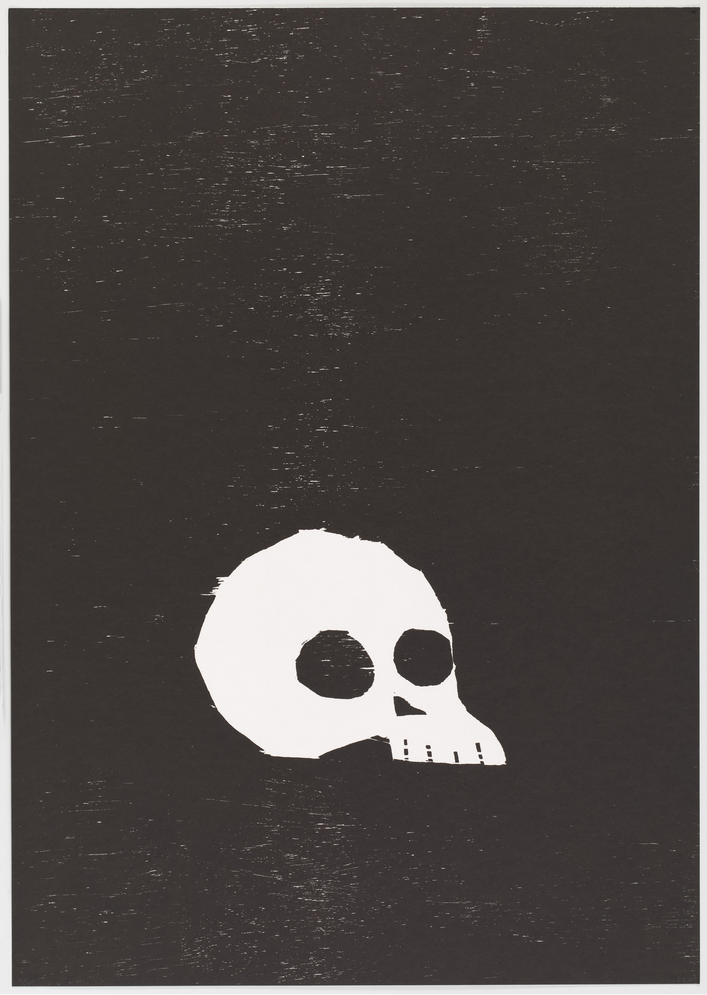 David Shrigley. Untitled (Skull) from an untitled portfolio