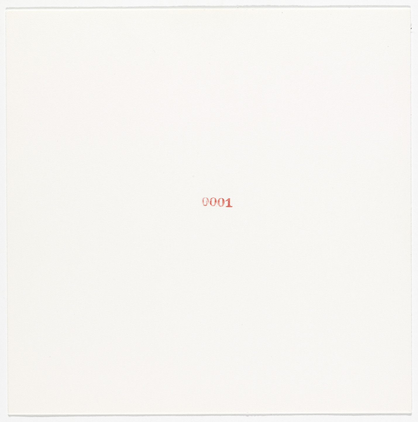Carl Andre. Untitled from the Rubber Stamp Portfolio. 1976, published 1977