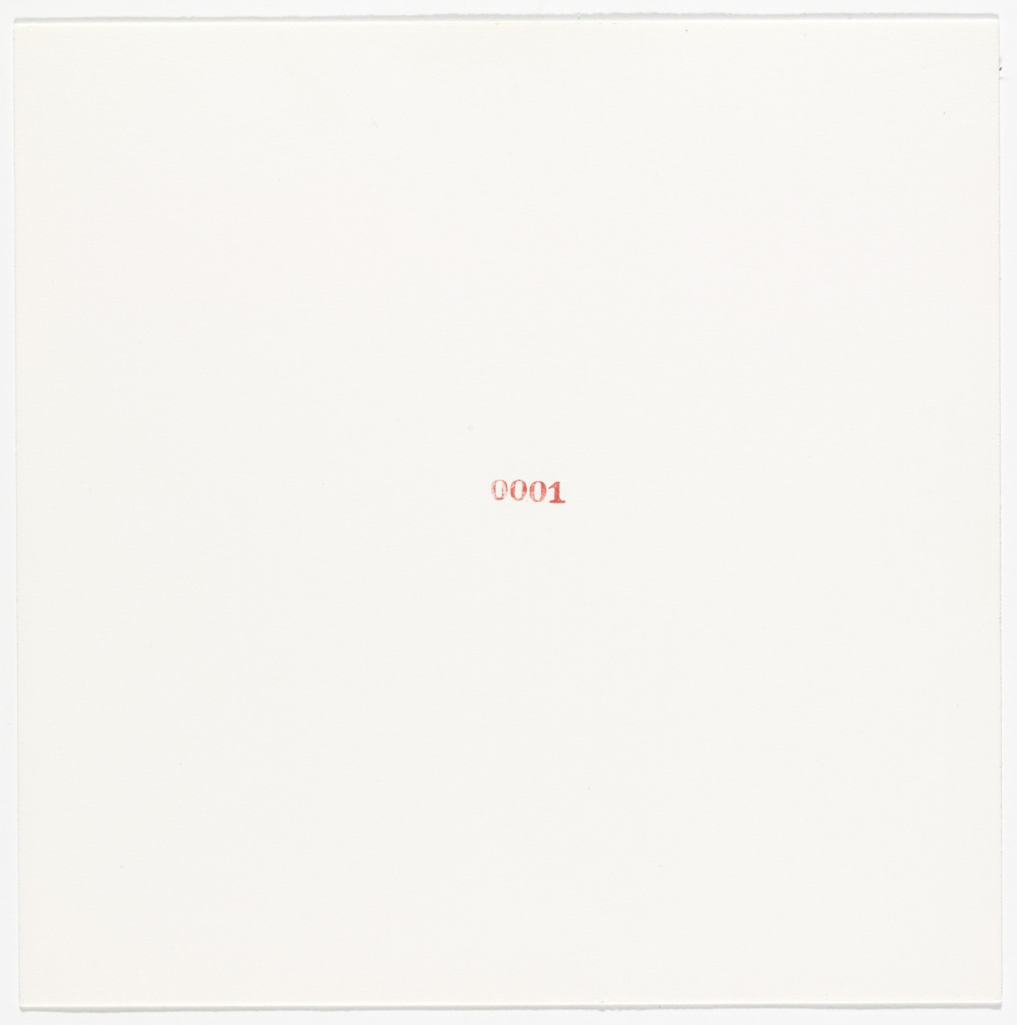 Carl Andre. Untitled from the Rubber Stamp Portfolio