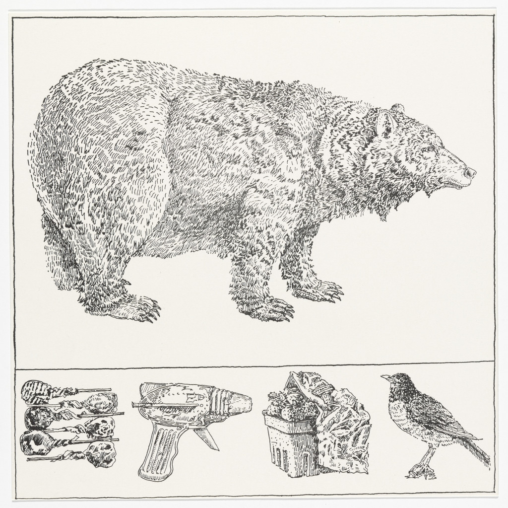 Bear with Predella from the Rubber Stamp Portfolio, Don Nice, 1976, published 1977