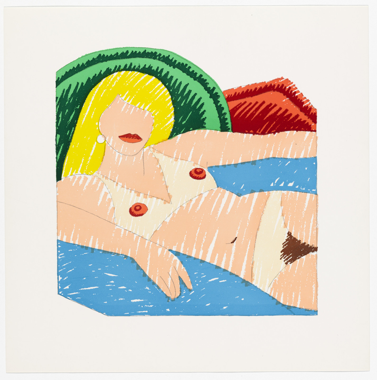 Tom Wesselmann. Shiny Nude from the Rubber Stamp Portfolio. 1977