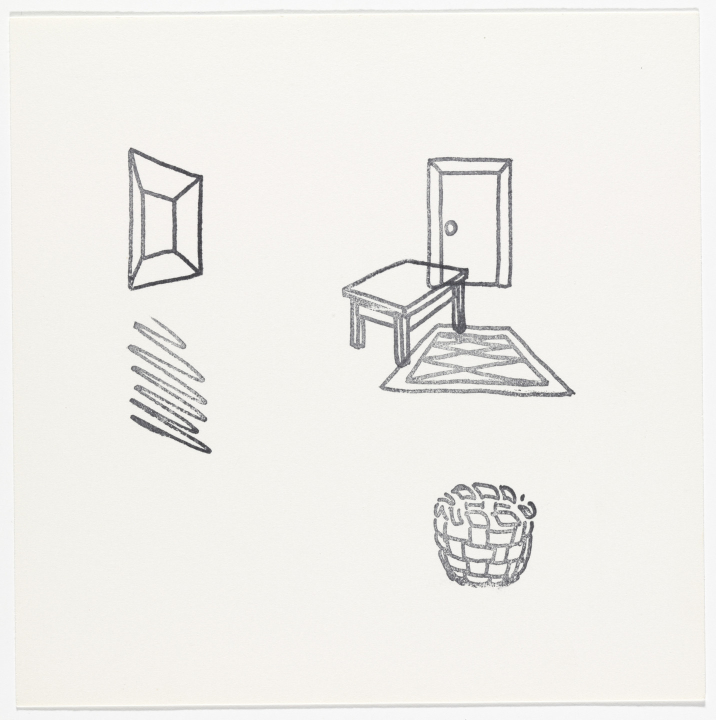 Richard Artschwager. Untitled from the Rubber Stamp Portfolio. 1976, published 1977