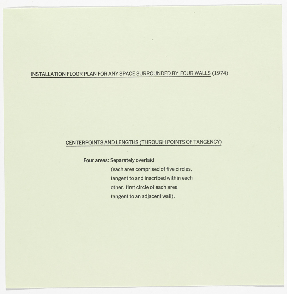 Installation Floor Plan for Any Space Surrounded by Four Walls from the Rubber Stamp Portfolio