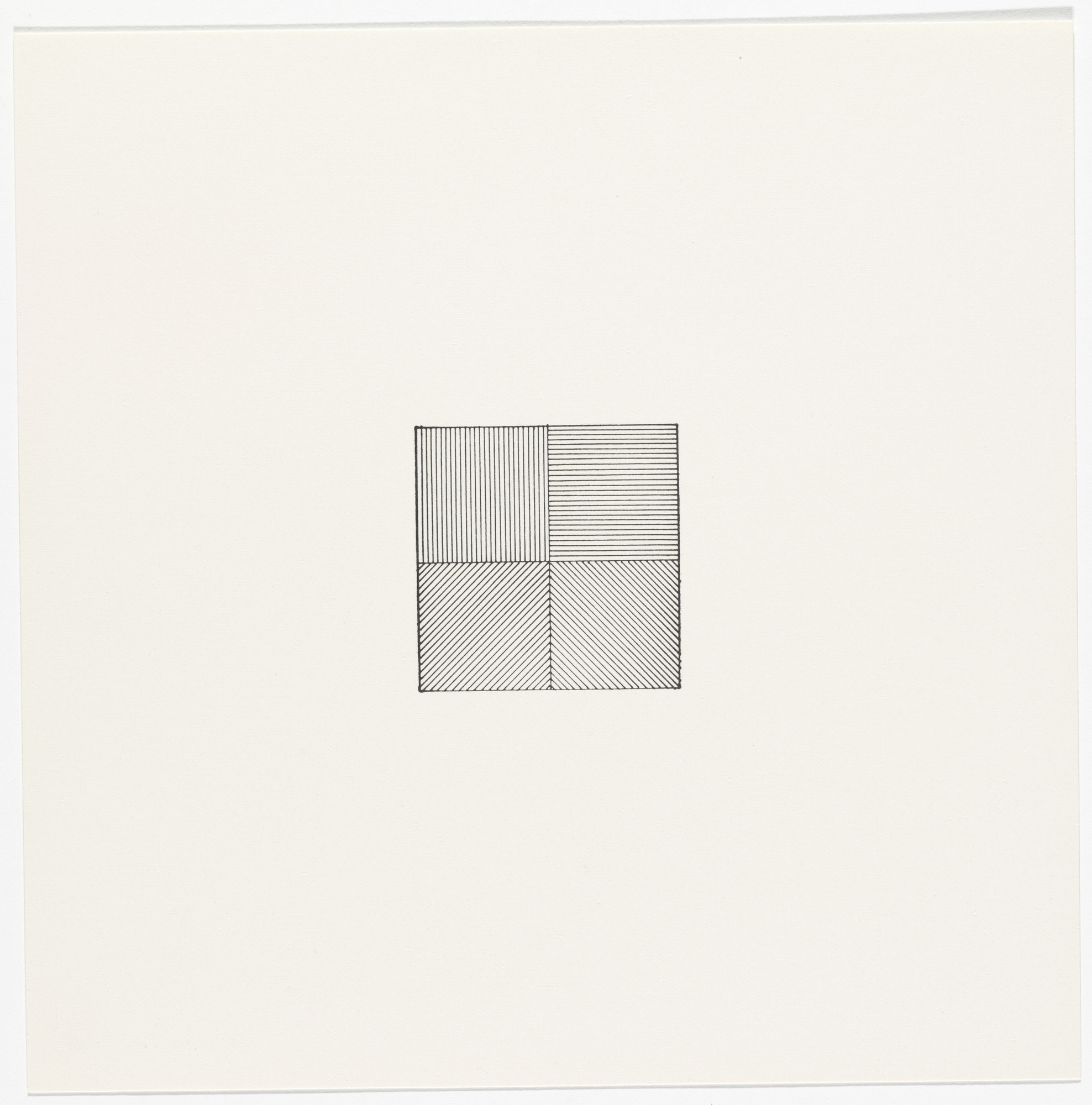 Sol LeWitt. Lines in Four Directions from the Rubber Stamp Portfolio