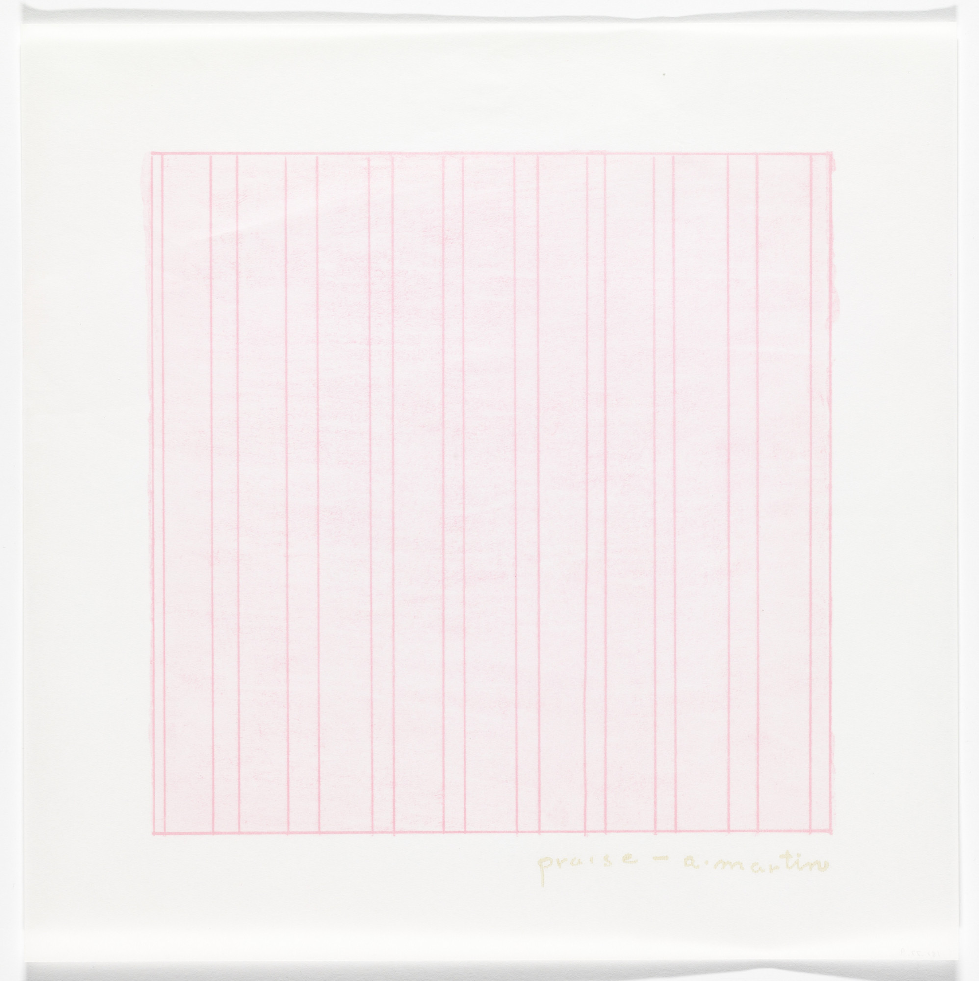 Agnes Martin. Praise from the Rubber Stamp Portfolio