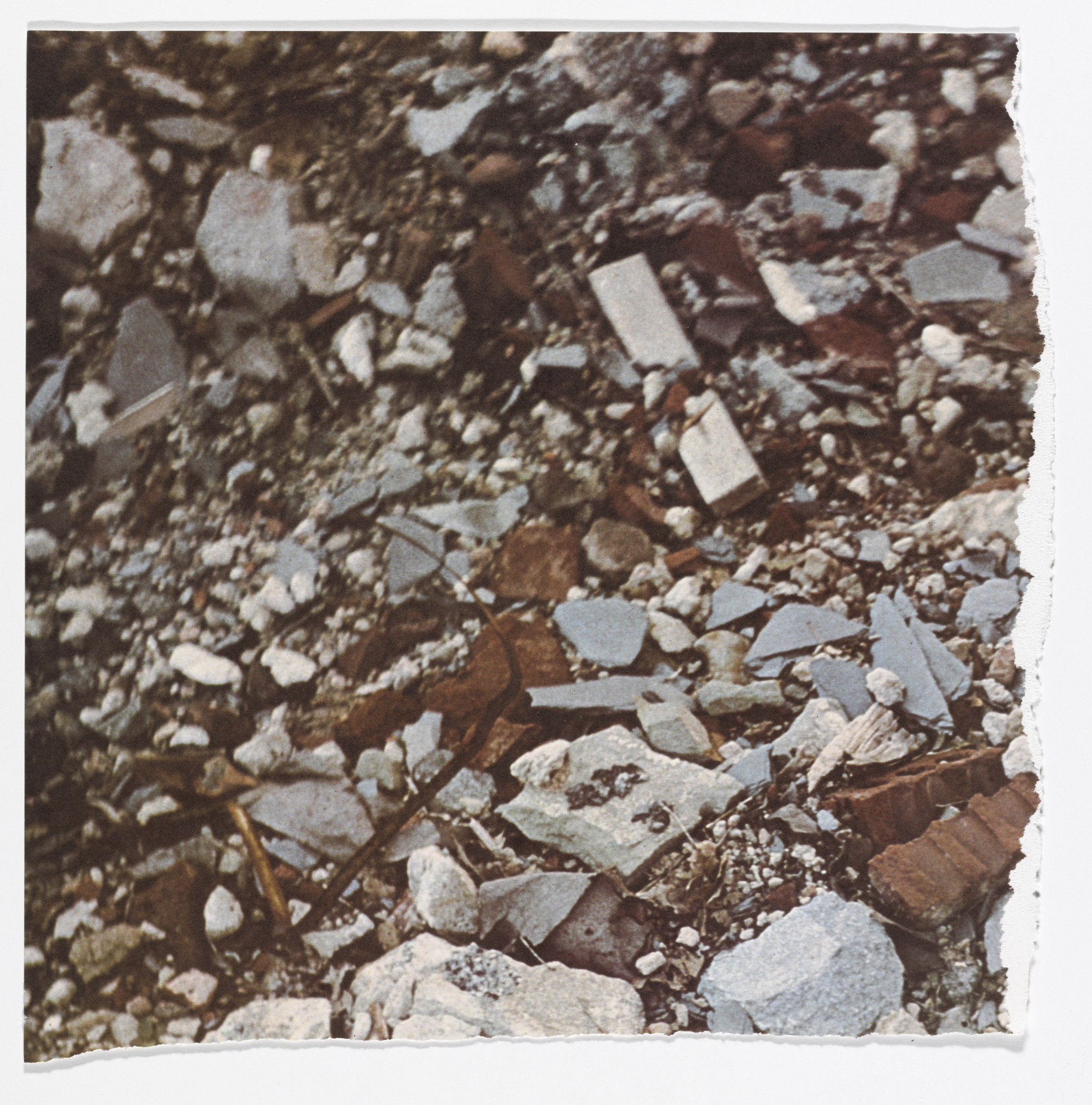 Robert Smithson. Torn Photograph from the 2nd Stop (Rubble) (2nd Mountain of Six Stops on a Section) from Artists & Photographs