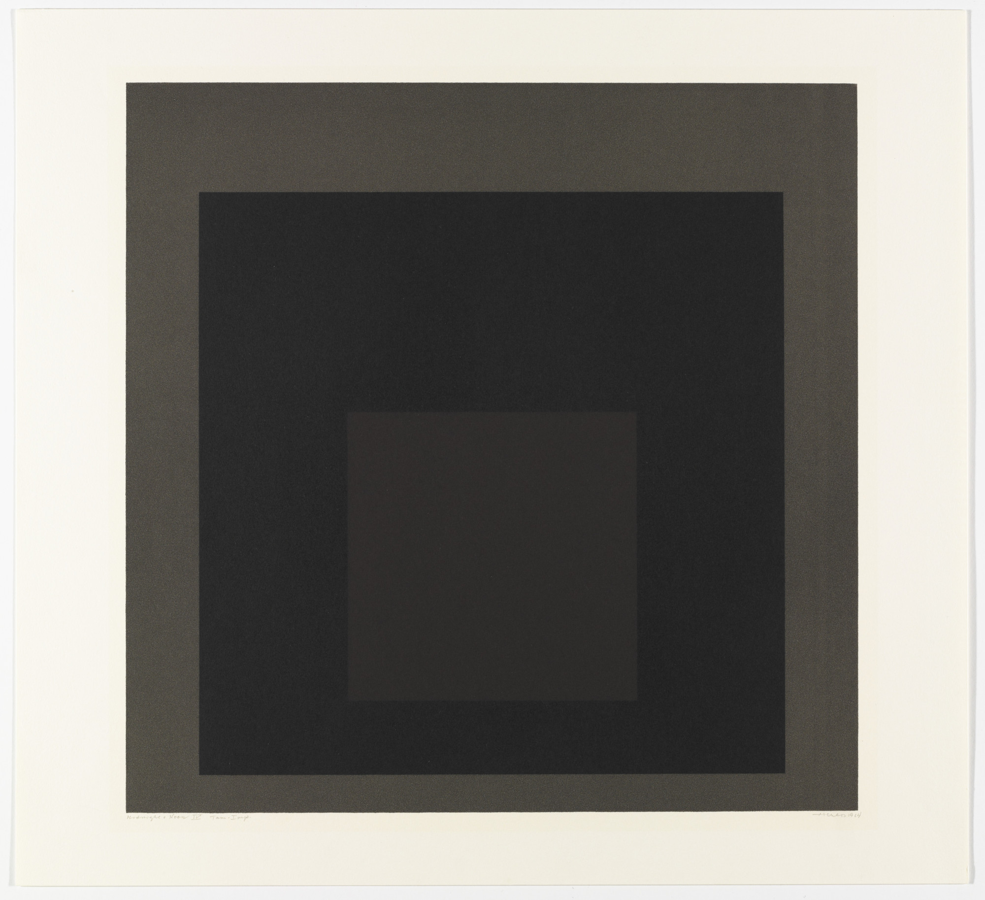 Josef Albers. Midnight + Noon IV from Midnight and Noon