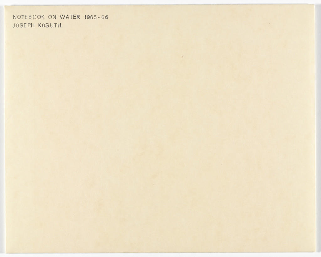 Notebook on Water from Artists & Photographs