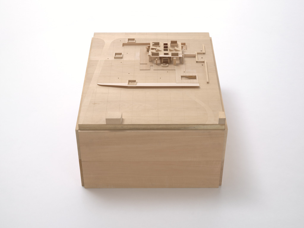 Quadrata: House for the D. Zilkha Family, Bridgehampton, NY (Site model, scale: 1/16" = 1'-0")