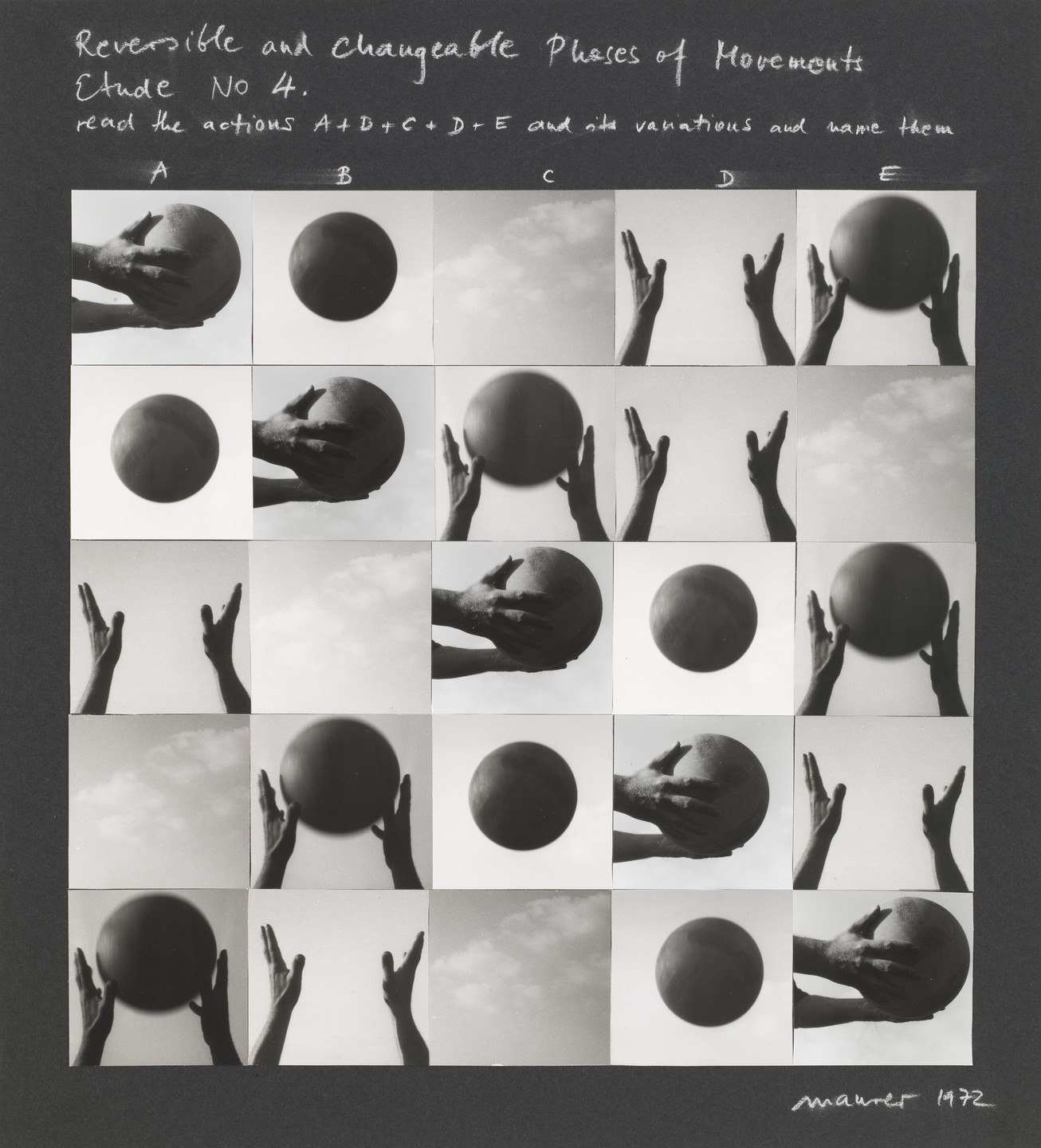 Dóra Maurer. Reversible and Changeable Phases of Movement, Study No. 4. 1972