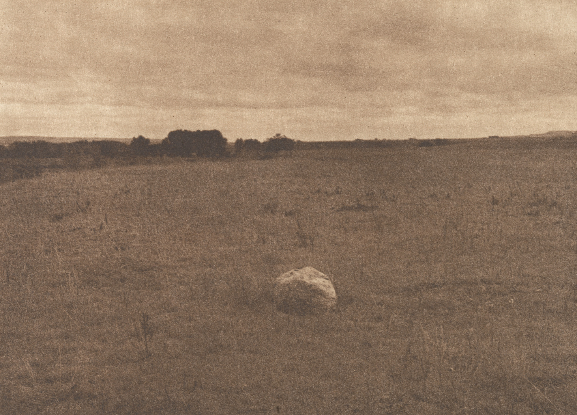 Edward Curtis. The Mythic Stone, Hidatsa. 1908