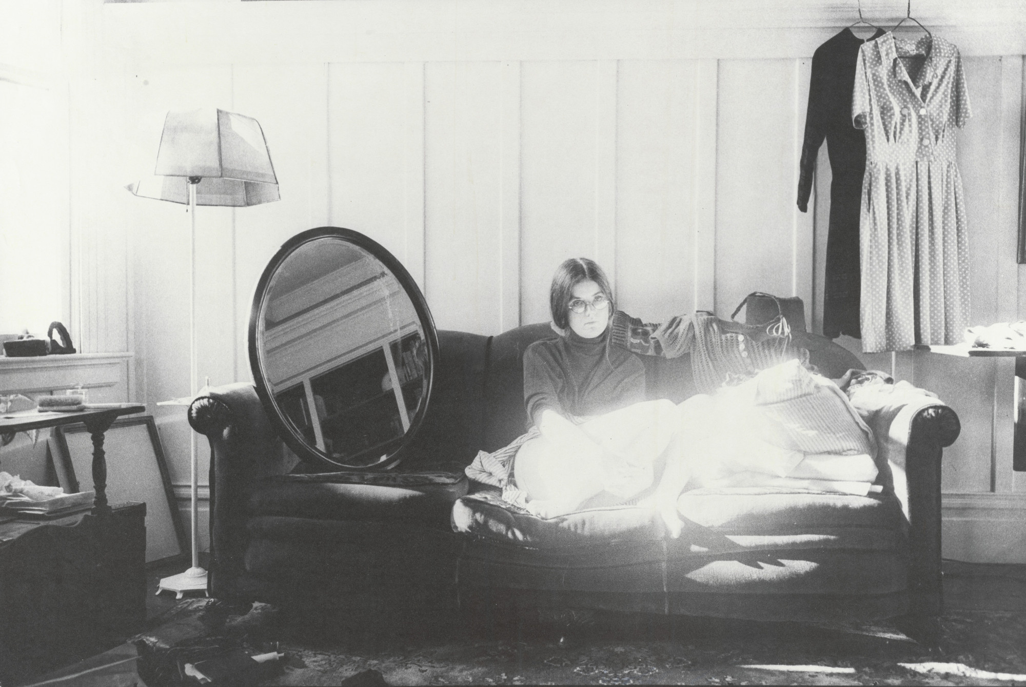 Bill Arnold. Jane Wyatt on Couch