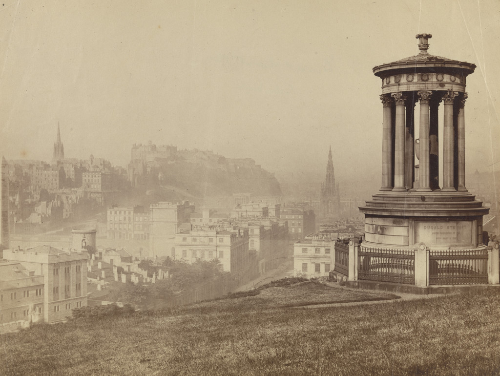 Edinburgh, Dugald Stewart Monument on Calton Hill