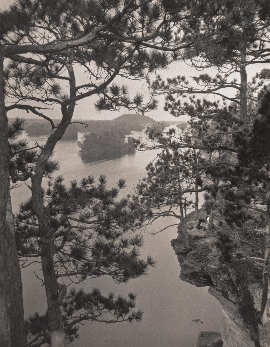 Henry Hamilton Bennett. Islands from the Cliff at Gulch, Wisconsin Dells. c. 1890-95
