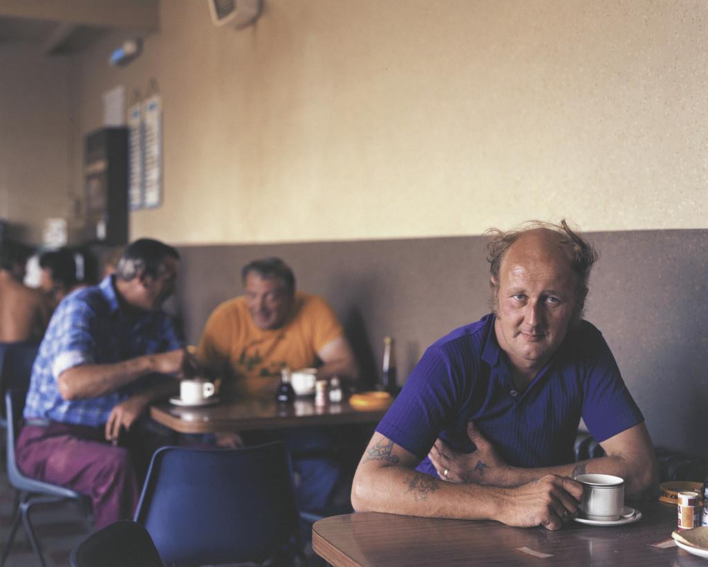Driver Drinking Tea, Brampton, Cambridgeshire