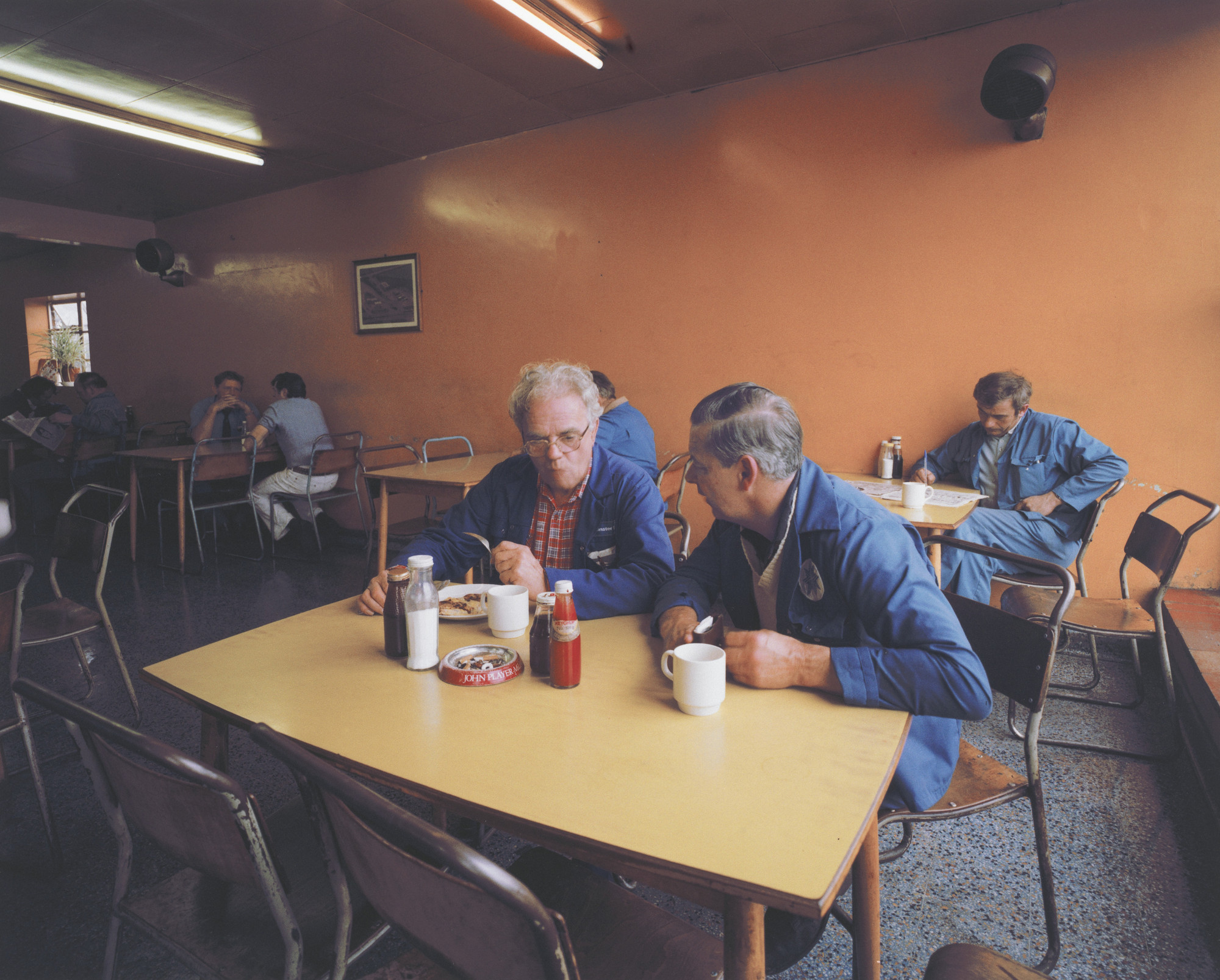 Paul Graham. Driver's Discussing Redundancies, Morley's Cafe, Markham Moor, Nottinghamshire